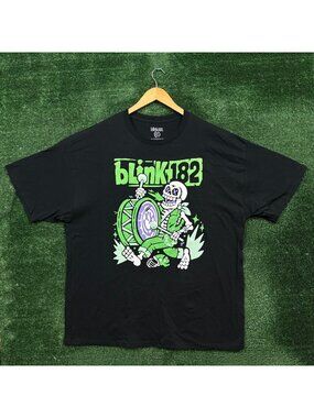 Blink-182 Marching Band Skeleton Puff Paint T-Shirt Size XXL